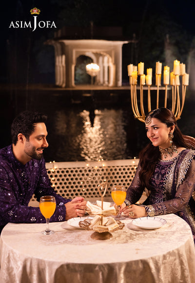 Asim Jofa Chandni Raatein Embroidered Unstitched Chiffon 3pcs