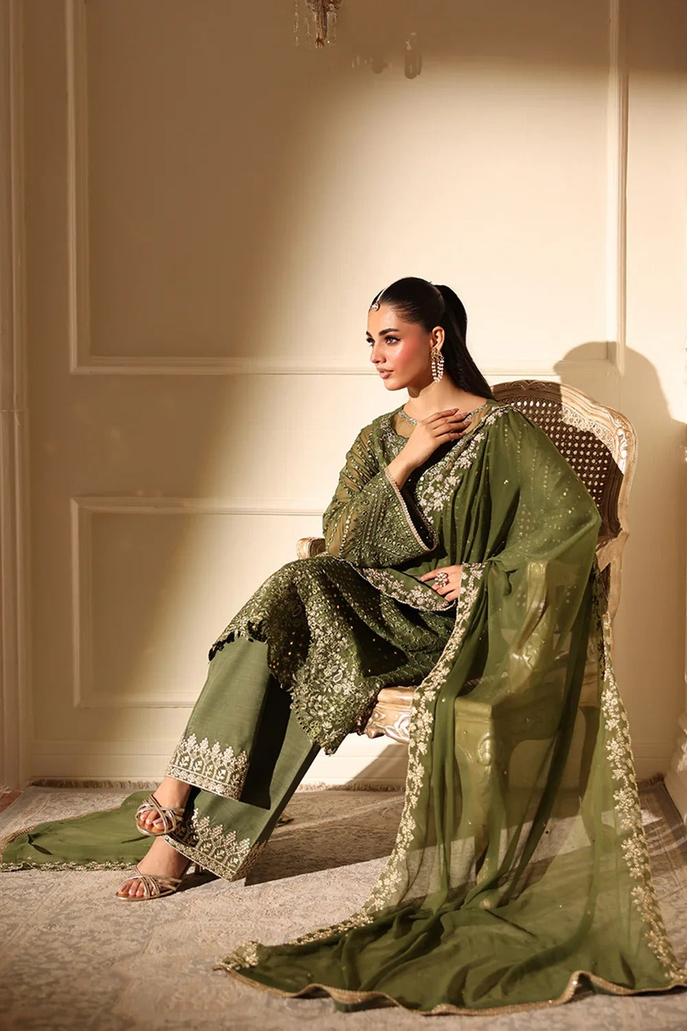 Azure Ensembles Festive'25 Chiffon Unstitched Three Piece