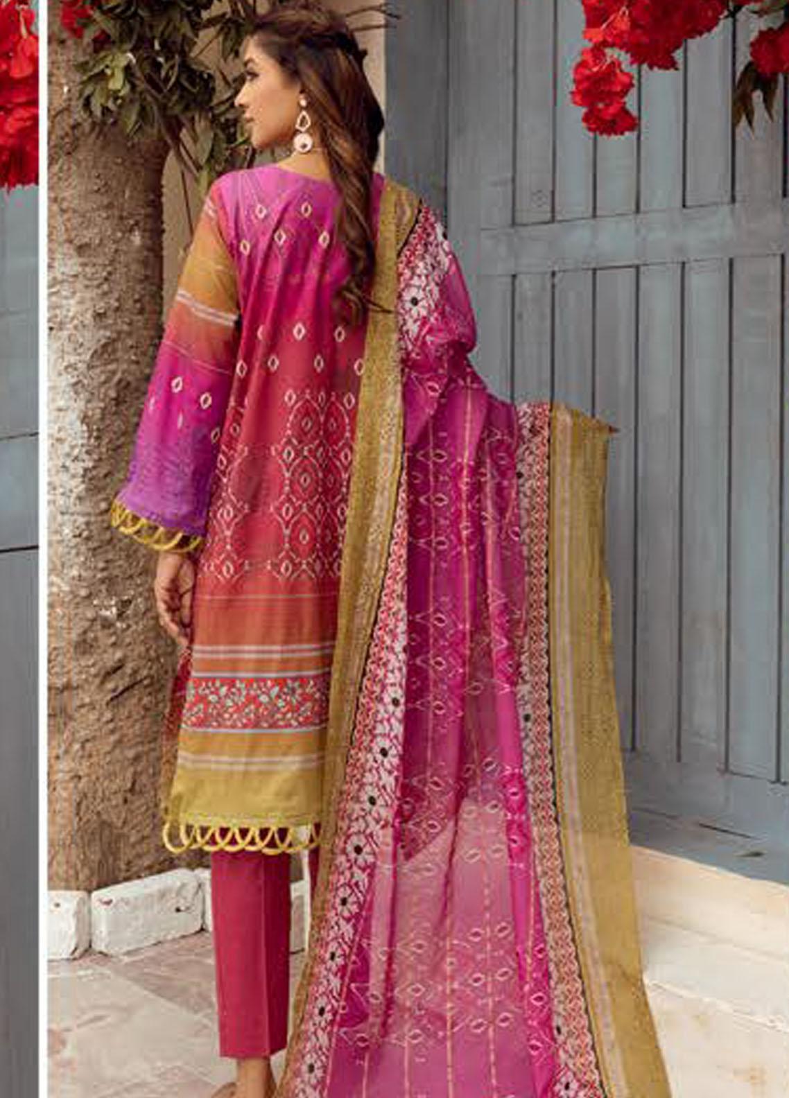 Mahee's by Riaz Arts Embroidered Lawn 3Pcs - Jotey