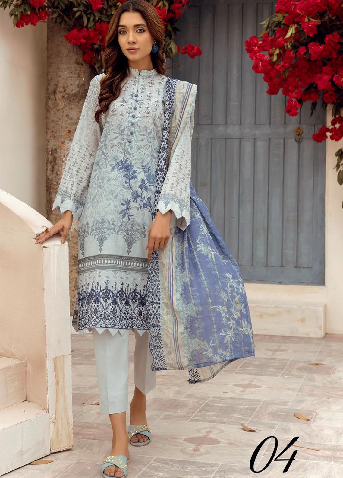 Mahee's by Riaz Arts Embroidered Lawn 3Pcs - Jotey