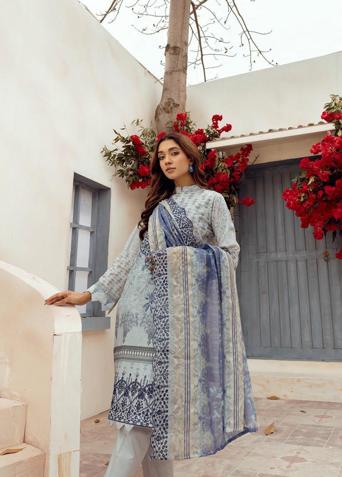 Mahee's by Riaz Arts Embroidered Lawn 3Pcs - Jotey