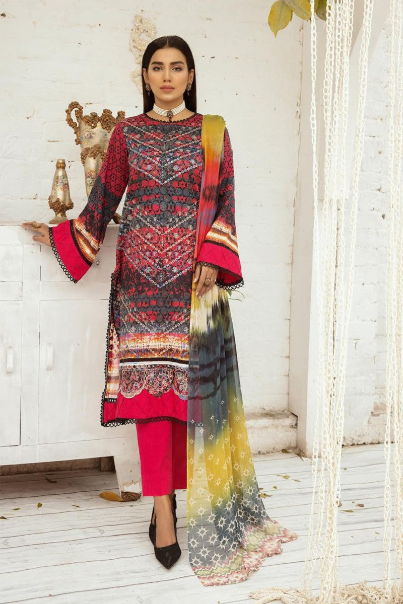 Mahee's by Riaz Arts Printed Chikankari 3Pcs Jotey