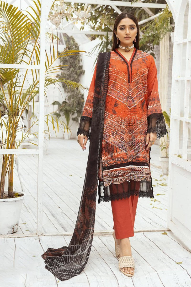 Mahee's by Riaz Arts Printed Chikankari 3Pcs Jotey