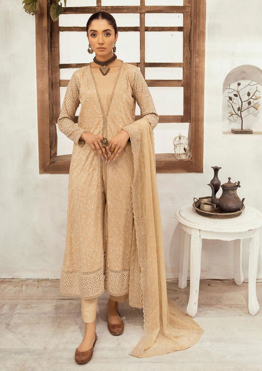 Mahees Exclusive Embroidered Lawn 3Pcs - Jotey