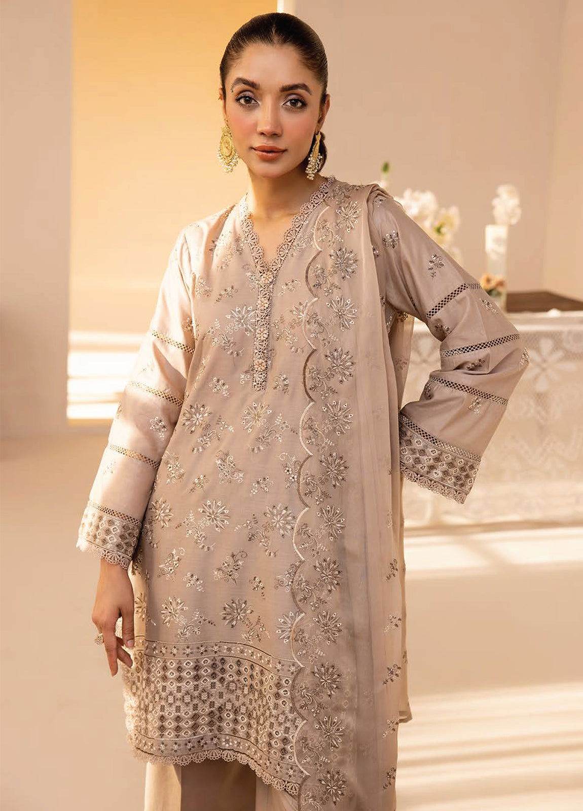 Mahees Florence Chikankari Lawn Unstitched 3pcs - Jotey