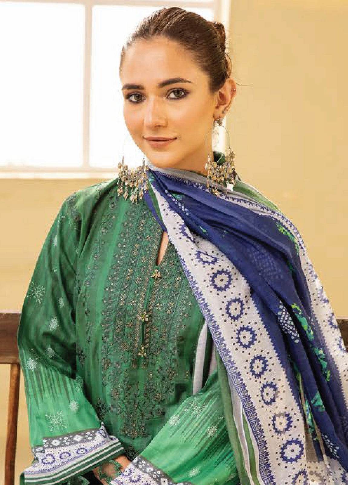 Mahees Ghazal Embroidered Lawn Unstitched 3pcs - Jotey