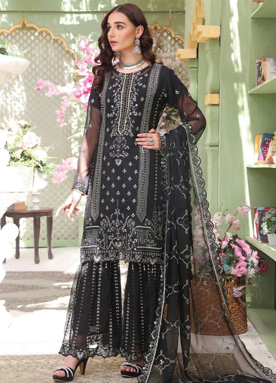 Manahil By Bin Hameed EMB Semi Stitched Sharara - Jotey