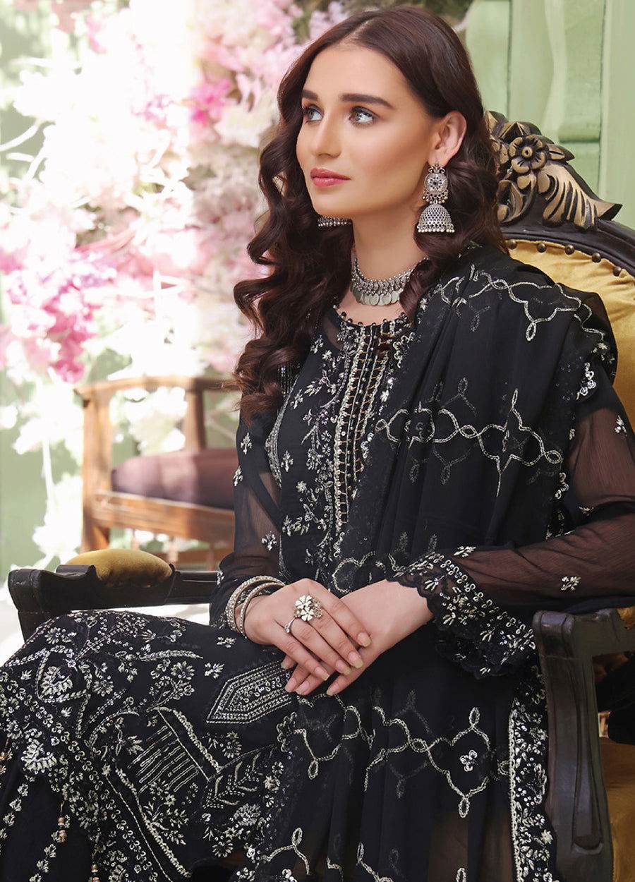 Manahil By Bin Hameed EMB Semi Stitched Sharara - Jotey