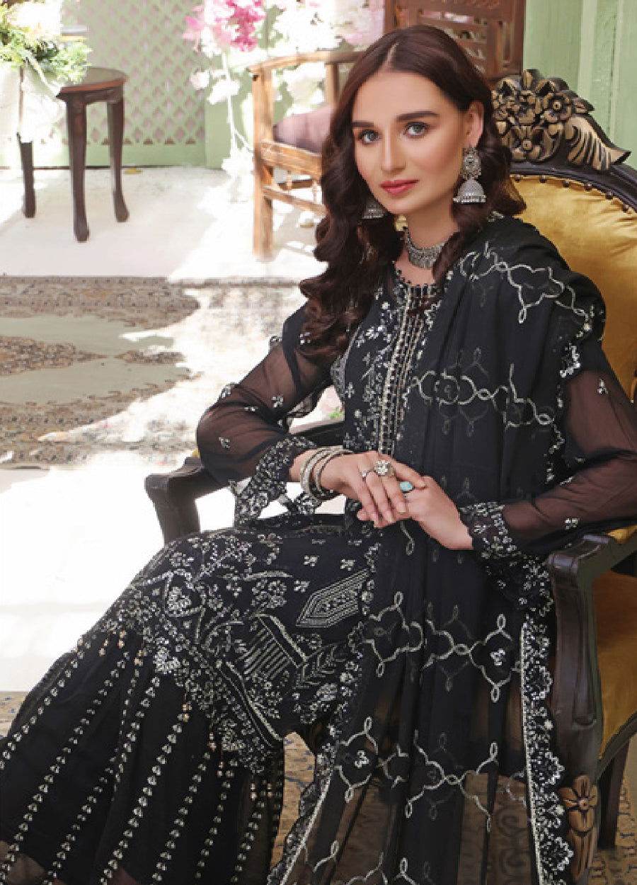 Manahil By Bin Hameed EMB Semi Stitched Sharara - Jotey