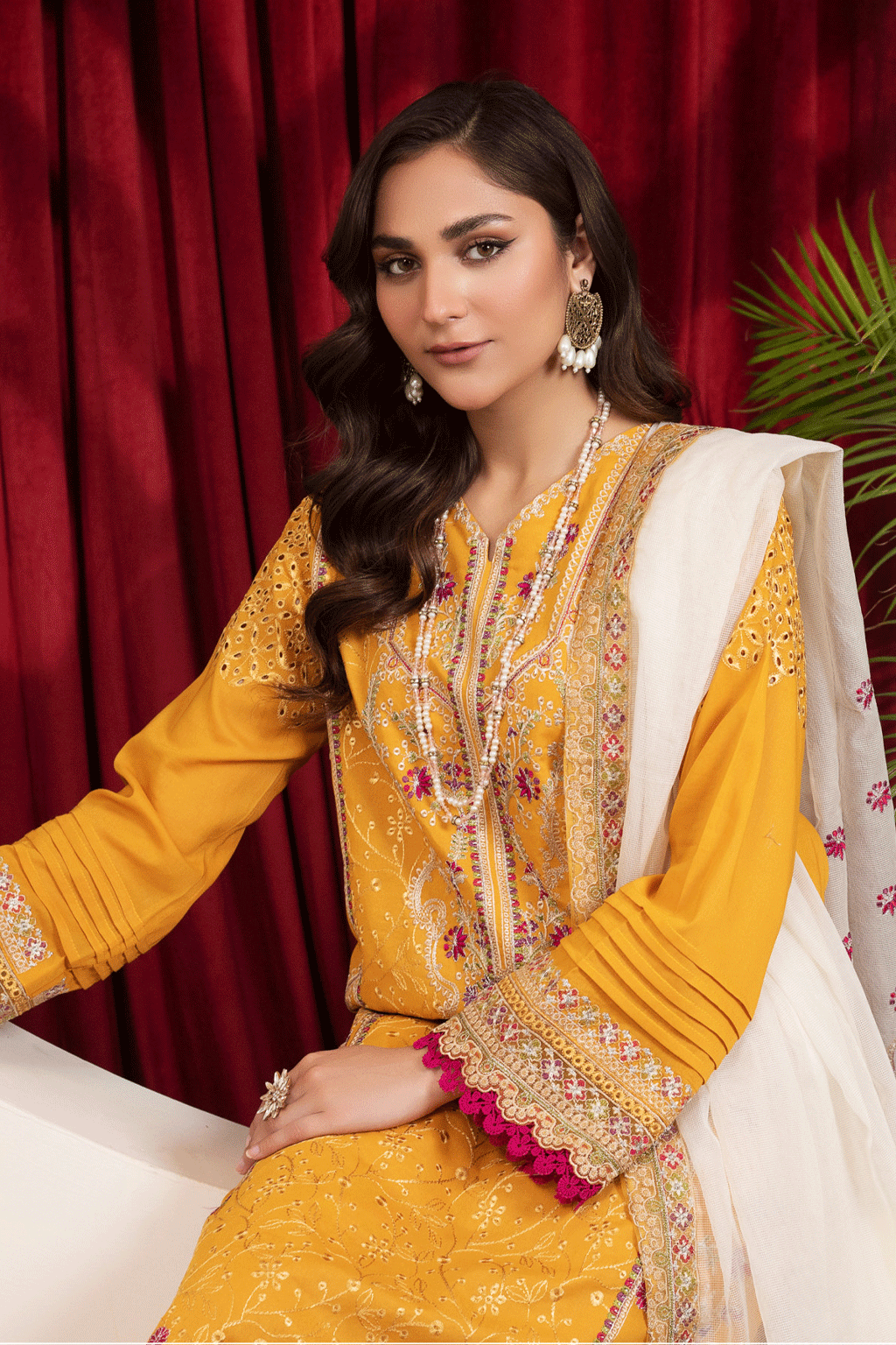 Manizay Albeli  Embroidered Swiss Voil Unstitched 3pcs - Jotey