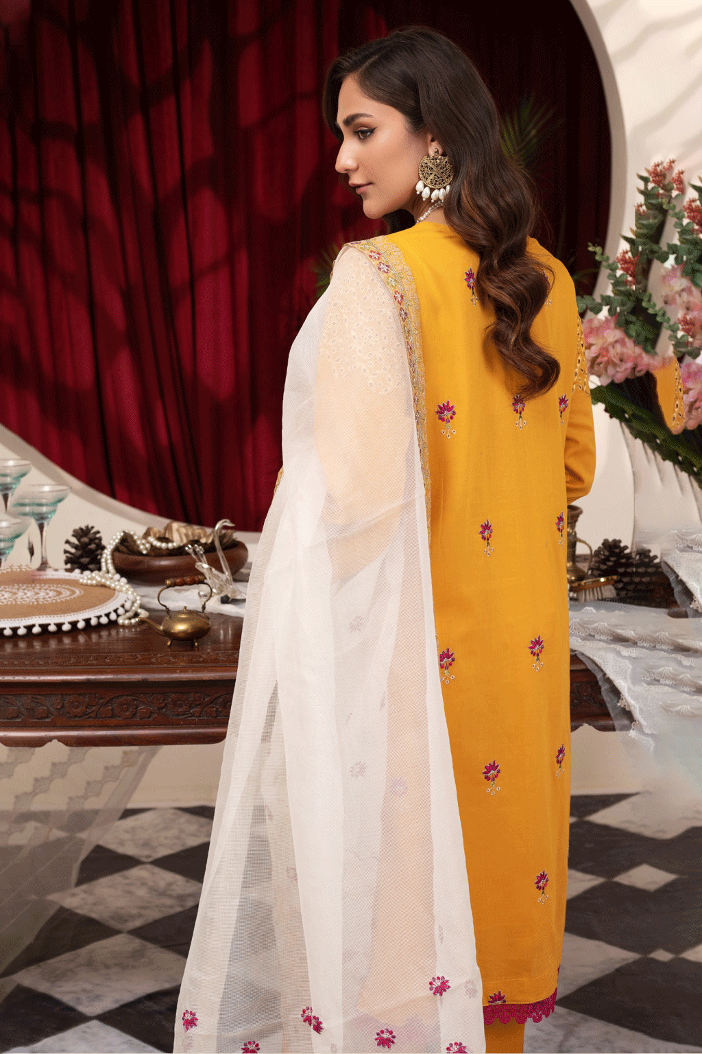 Manizay Albeli  Embroidered Swiss Voil Unstitched 3pcs - Jotey