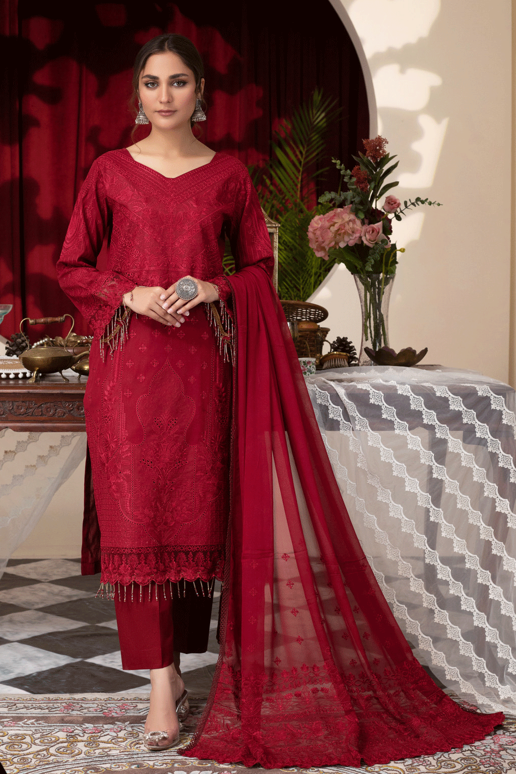 Manizay Albeli  Embroidered Swiss Voil Unstitched 3pcs - Jotey