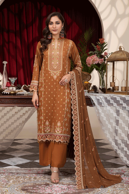 Manizay Albeli Embroidered Swiss Voil Unstitched 3pcs - Jotey