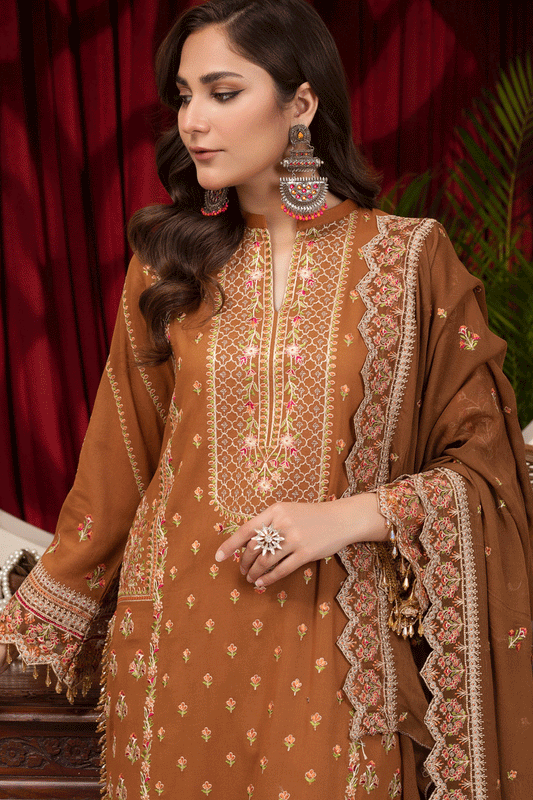 Manizay Albeli Embroidered Swiss Voil Unstitched 3pcs - Jotey