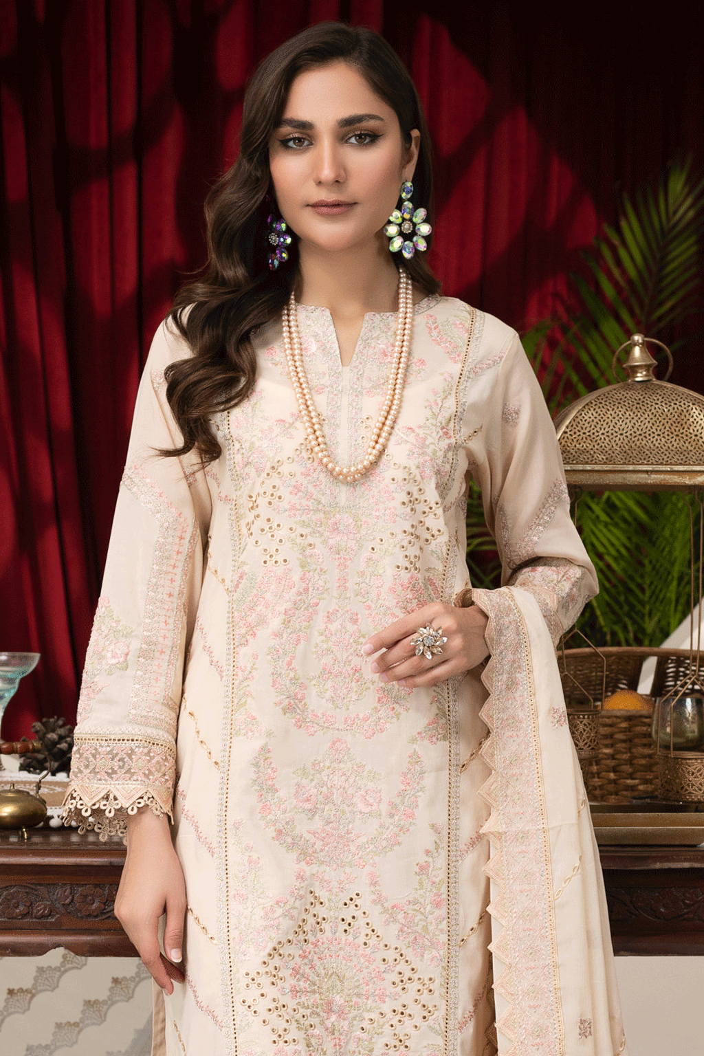 Manizay Albeli  Embroidered Swiss Voil Unstitched 3pcs - Jotey