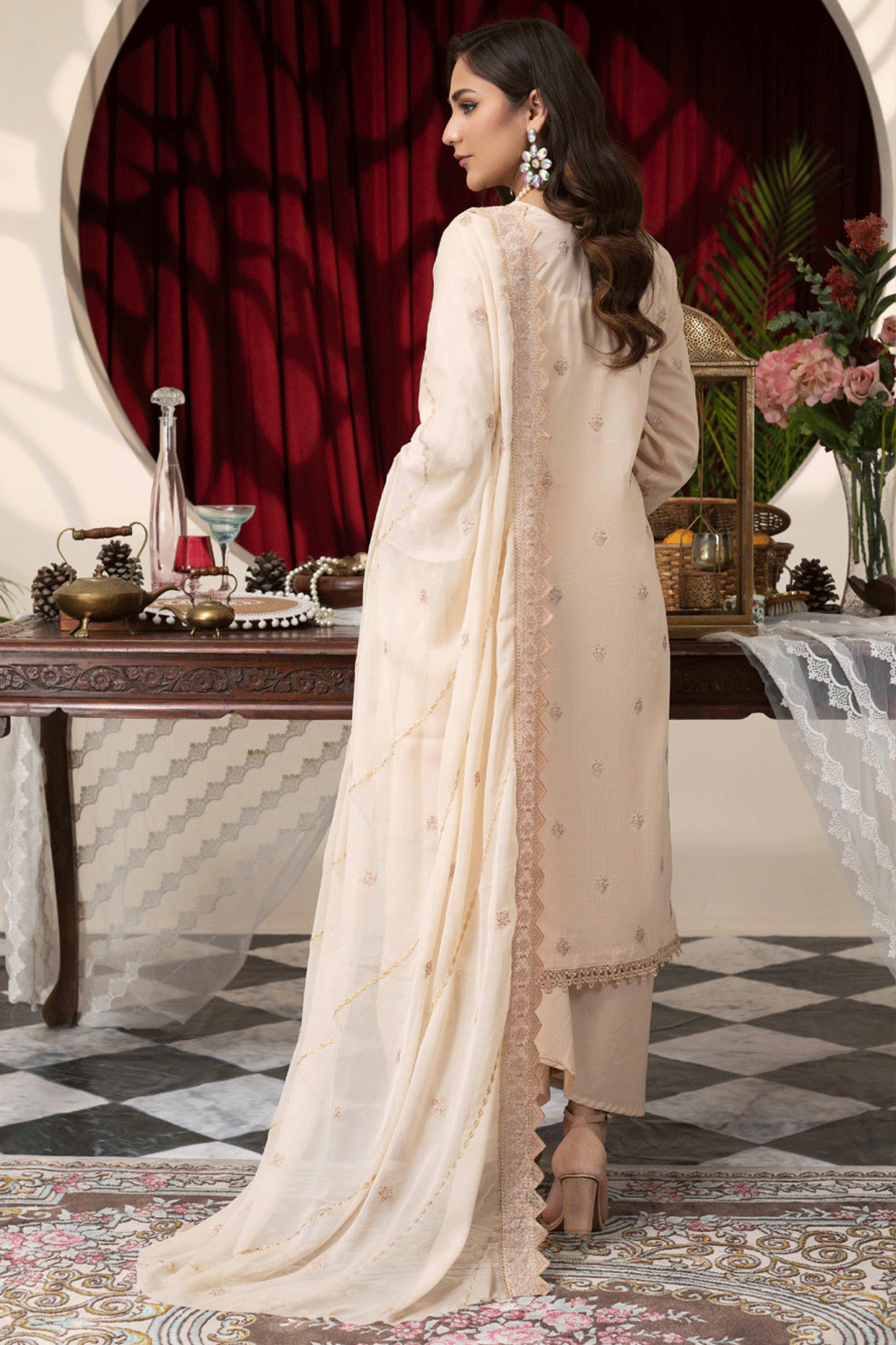 Manizay Albeli  Embroidered Swiss Voil Unstitched 3pcs - Jotey