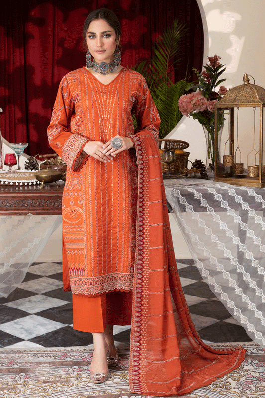 Manizay Albeli Embroidered Swiss Voil Unstitched 3pcs - Jotey