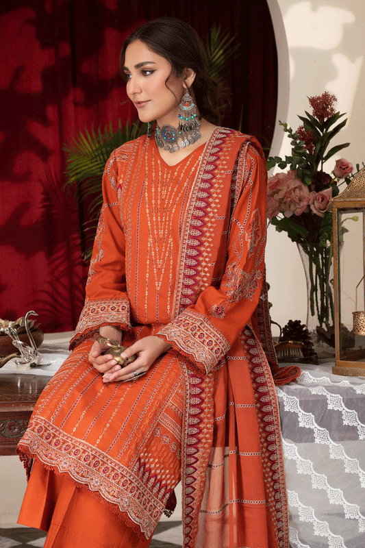 Manizay Albeli Embroidered Swiss Voil Unstitched 3pcs - Jotey