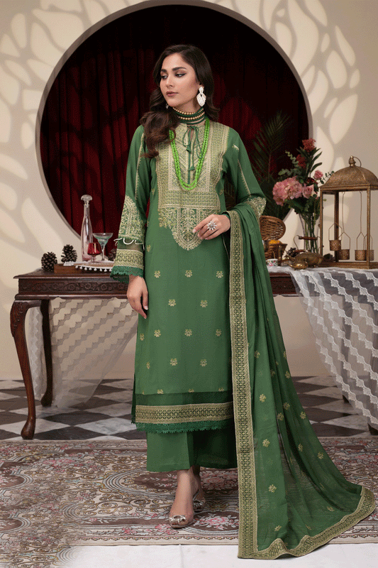 Manizay Albeli Embroidered Swiss Voil Unstitched 3pcs - Jotey