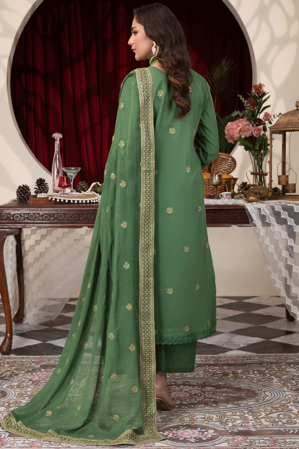 Manizay Albeli  Embroidered Swiss Voil Unstitched 3pcs - Jotey