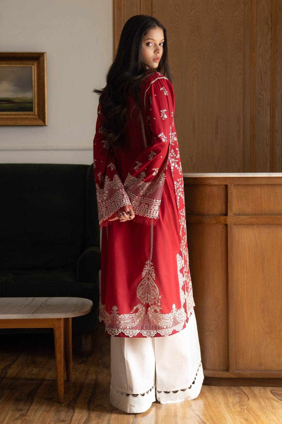 Zara Shahjahan Satori Embroidered Luxury Lawn Unstitched 3pcs - Jotey