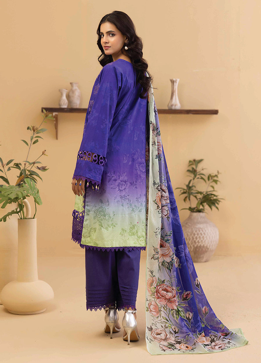 Millan Rut By Nur Embroidered Printed Unstitched Lawn 3pcs