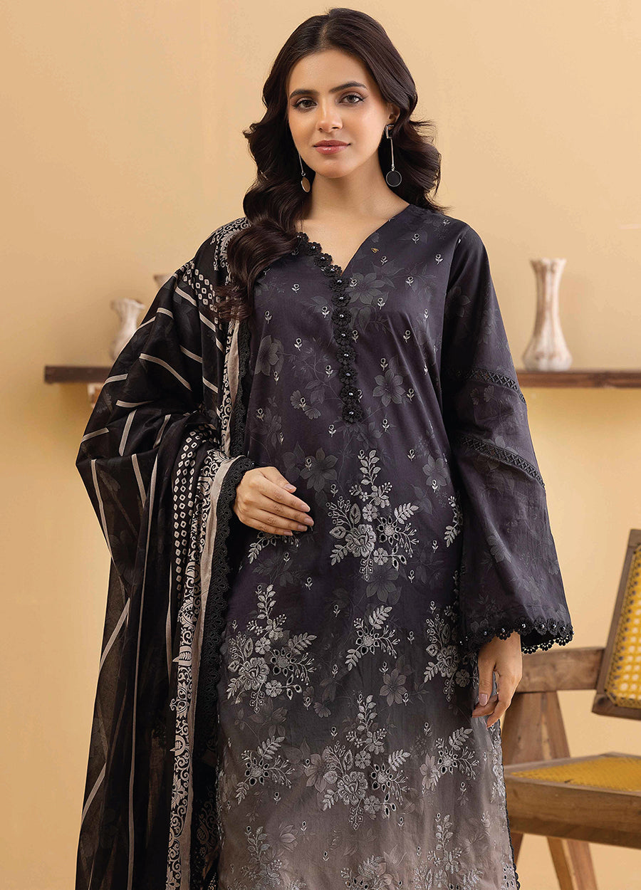 Millan Rut By Nur Embroidered Printed Unstitched Lawn 3pcs