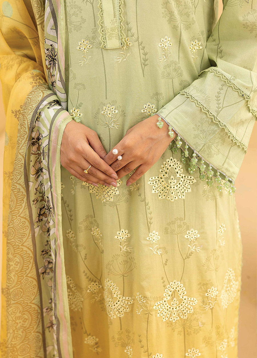 Millan Rut By Nur Embroidered Printed Unstitched Lawn 3pcs