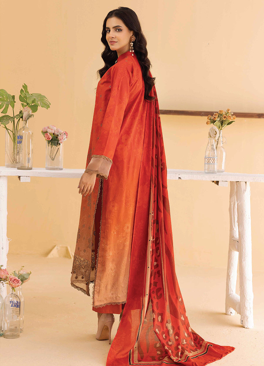 Millan Rut By Nur Embroidered Printed Unstitched Lawn 3pcs