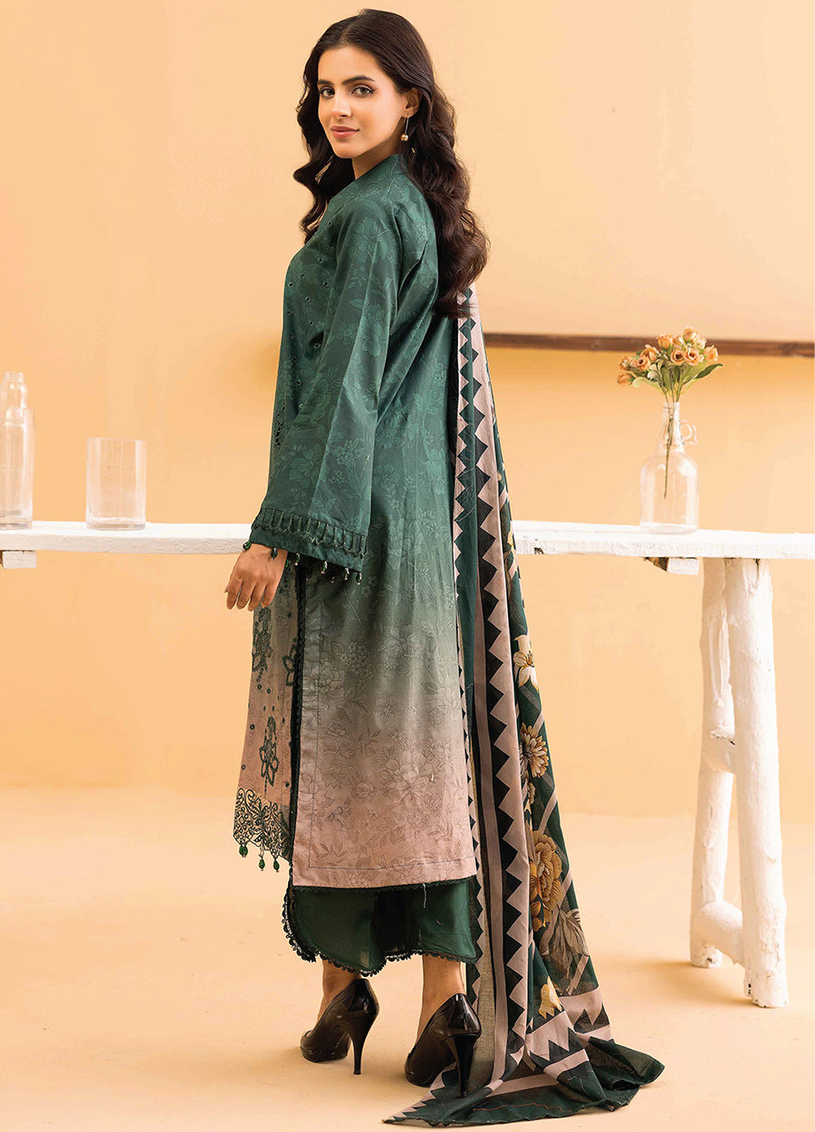 Millan Rut By Nur Embroidered Printed Unstitched Lawn 3pcs
