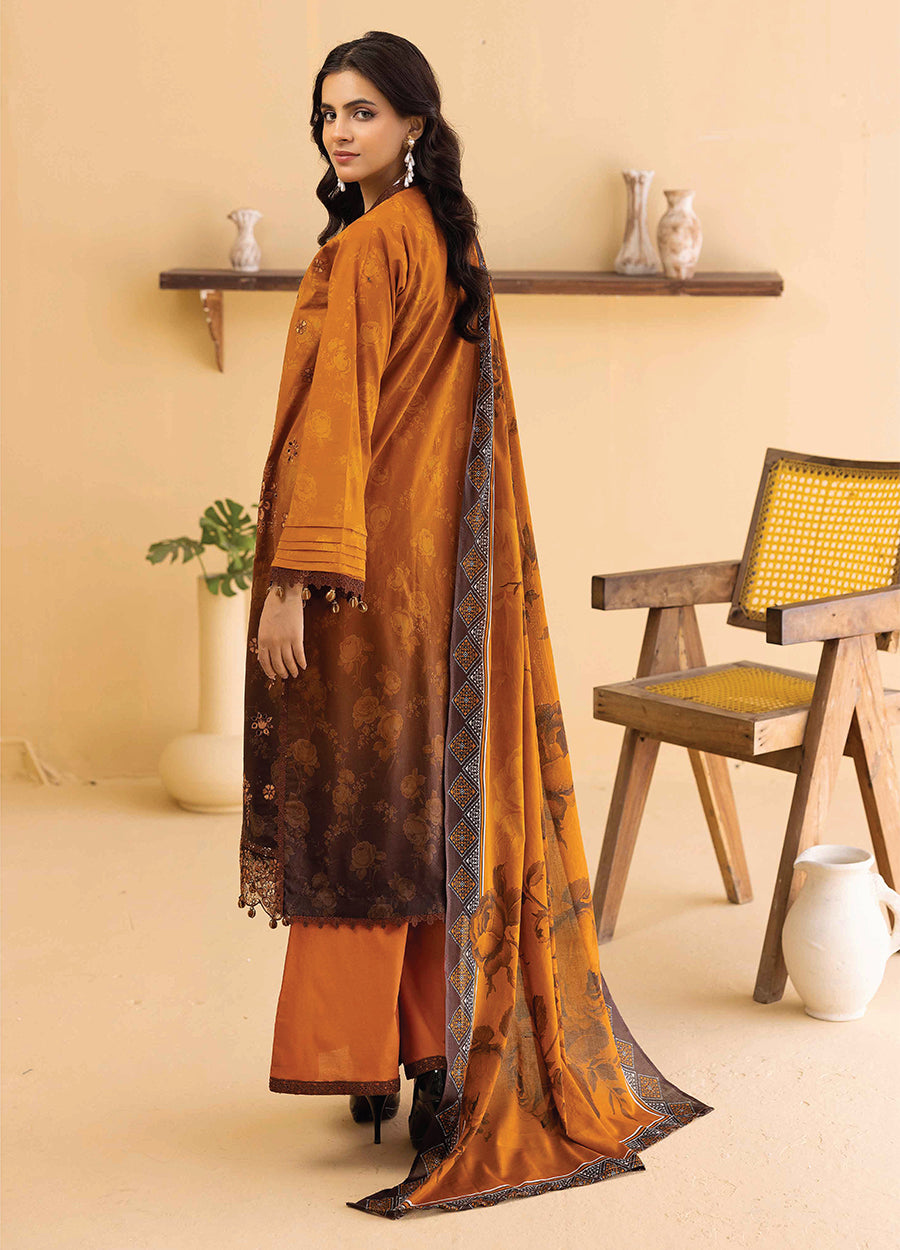 Millan Rut By Nur Embroidered Printed Unstitched Lawn 3pcs
