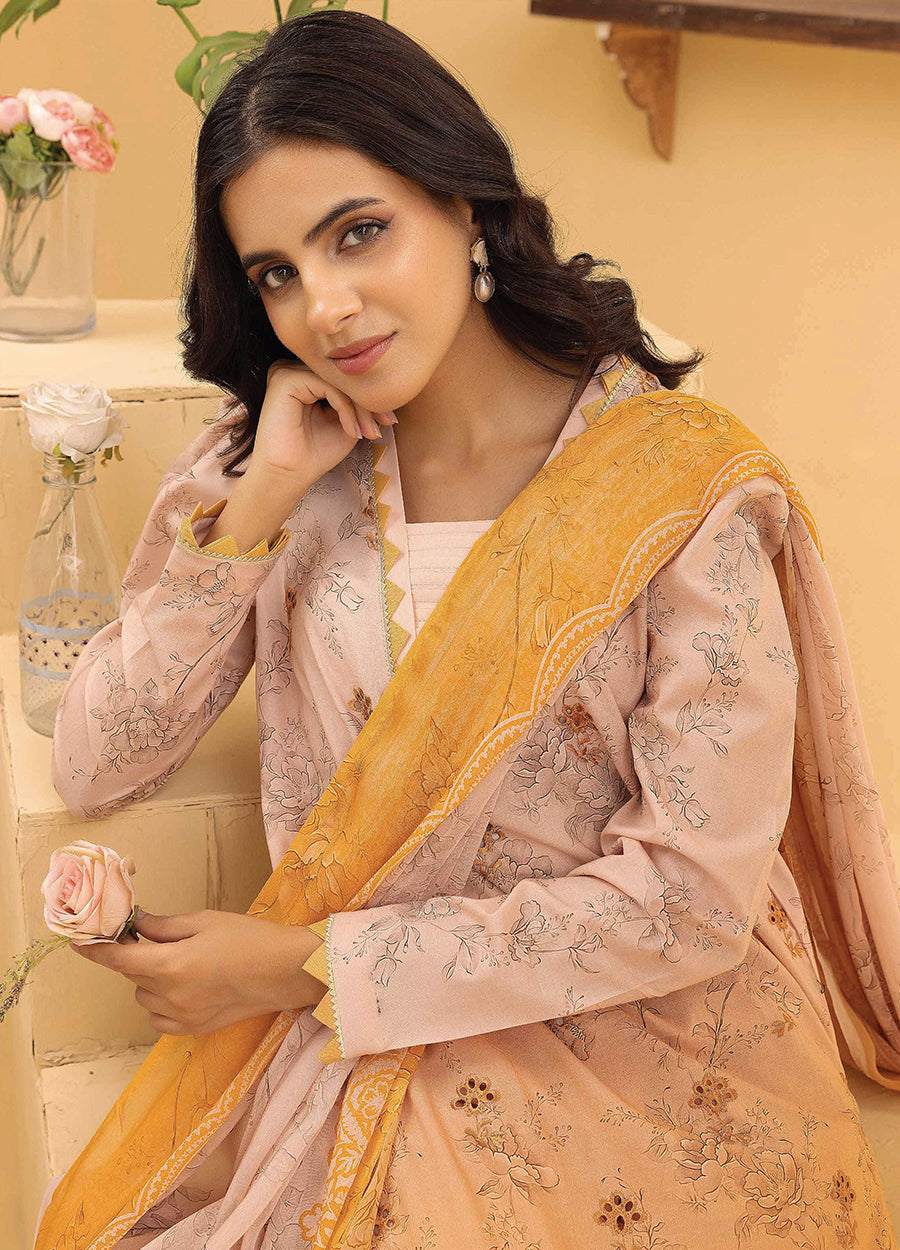 Millan Rut By Nur Embroidered Printed Unstitched Lawn 3pcs