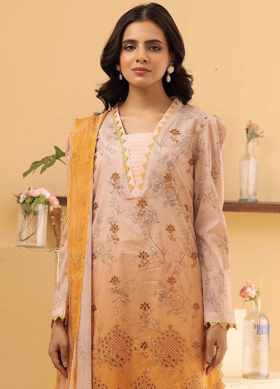 Millan Rut By Nur Embroidered Printed Unstitched Lawn 3pcs