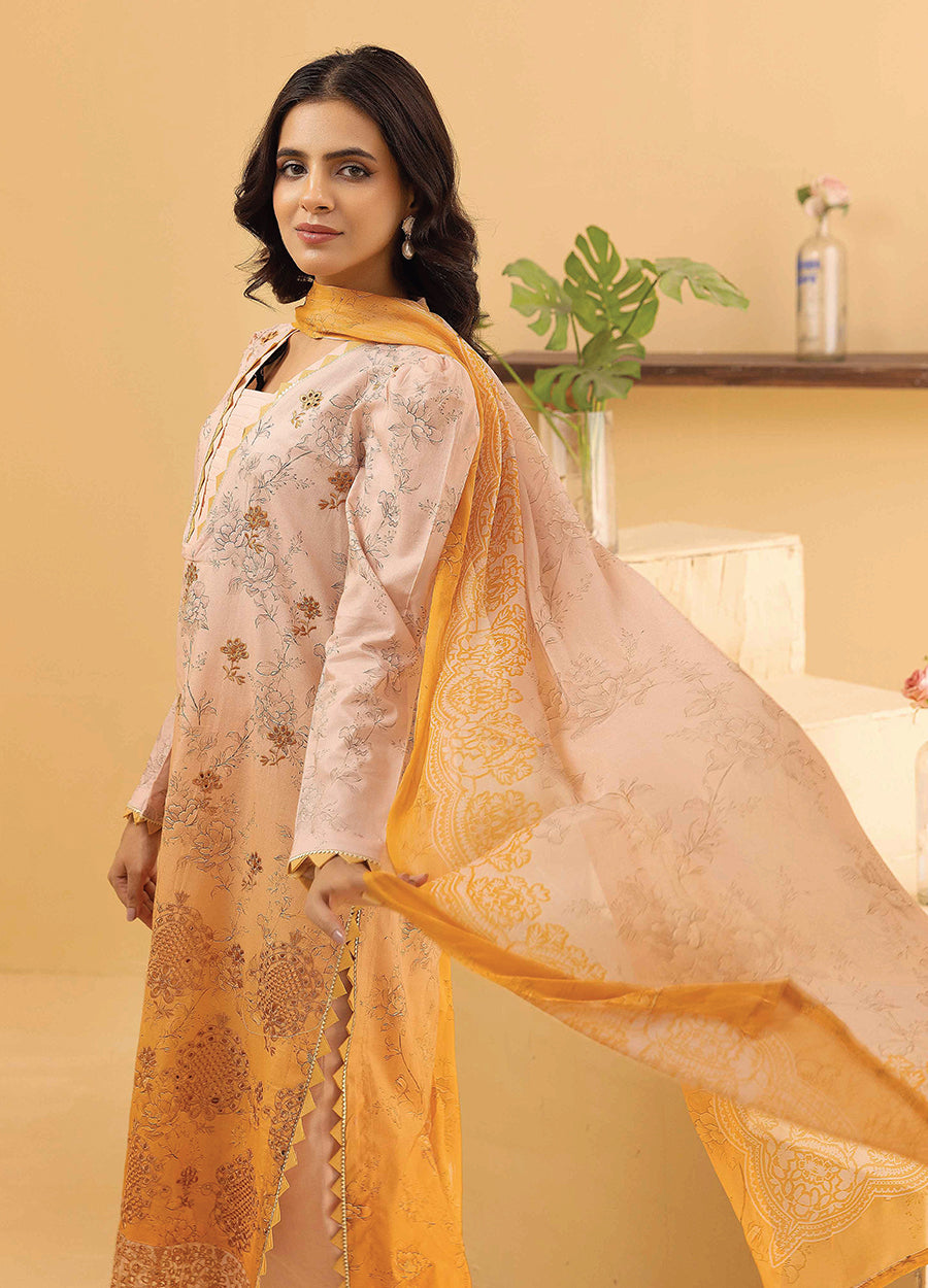 Millan Rut By Nur Embroidered Printed Unstitched Lawn 3pcs