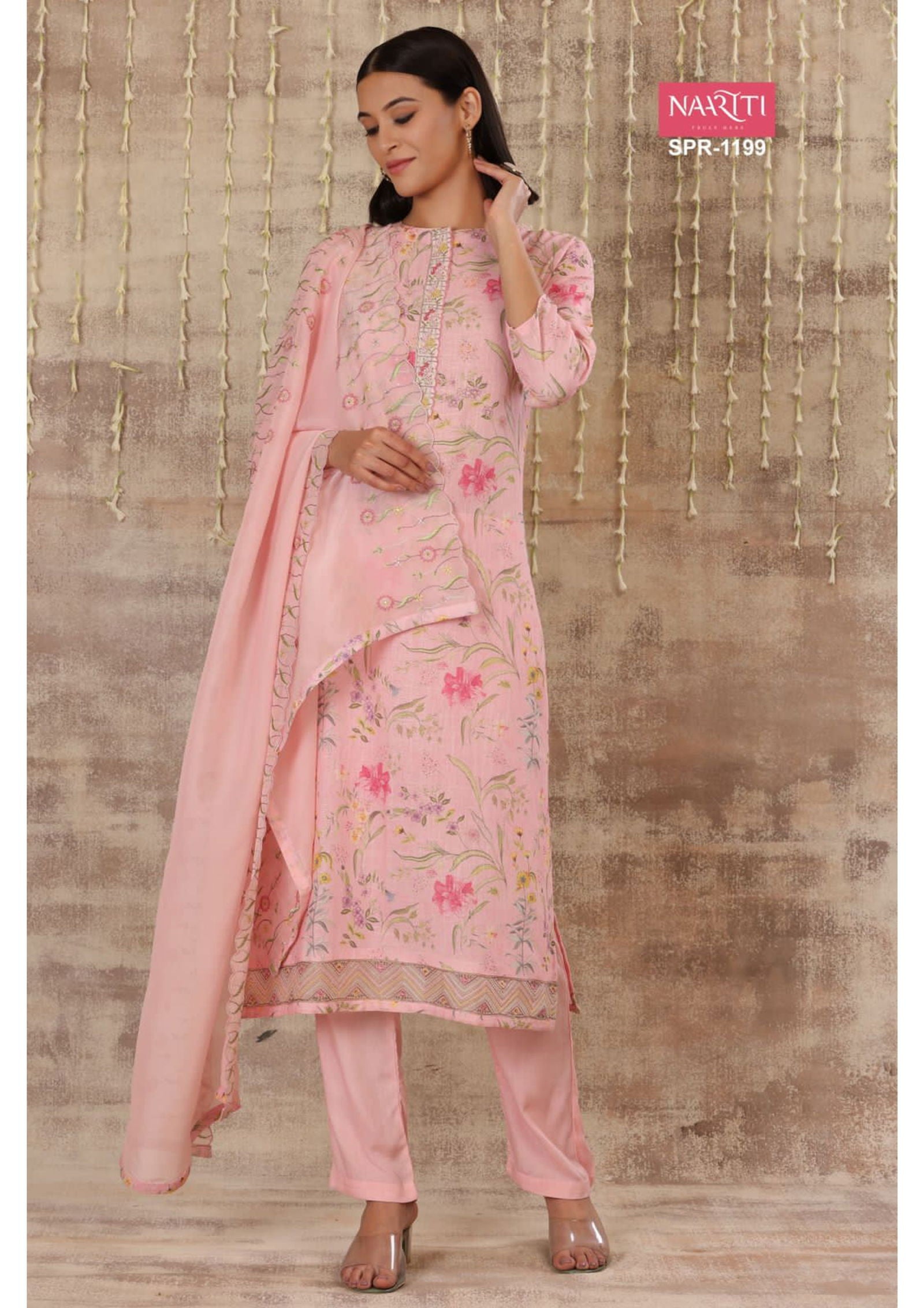 Naariti Qaraah Unstitched Cotton 3Pcs - Jotey