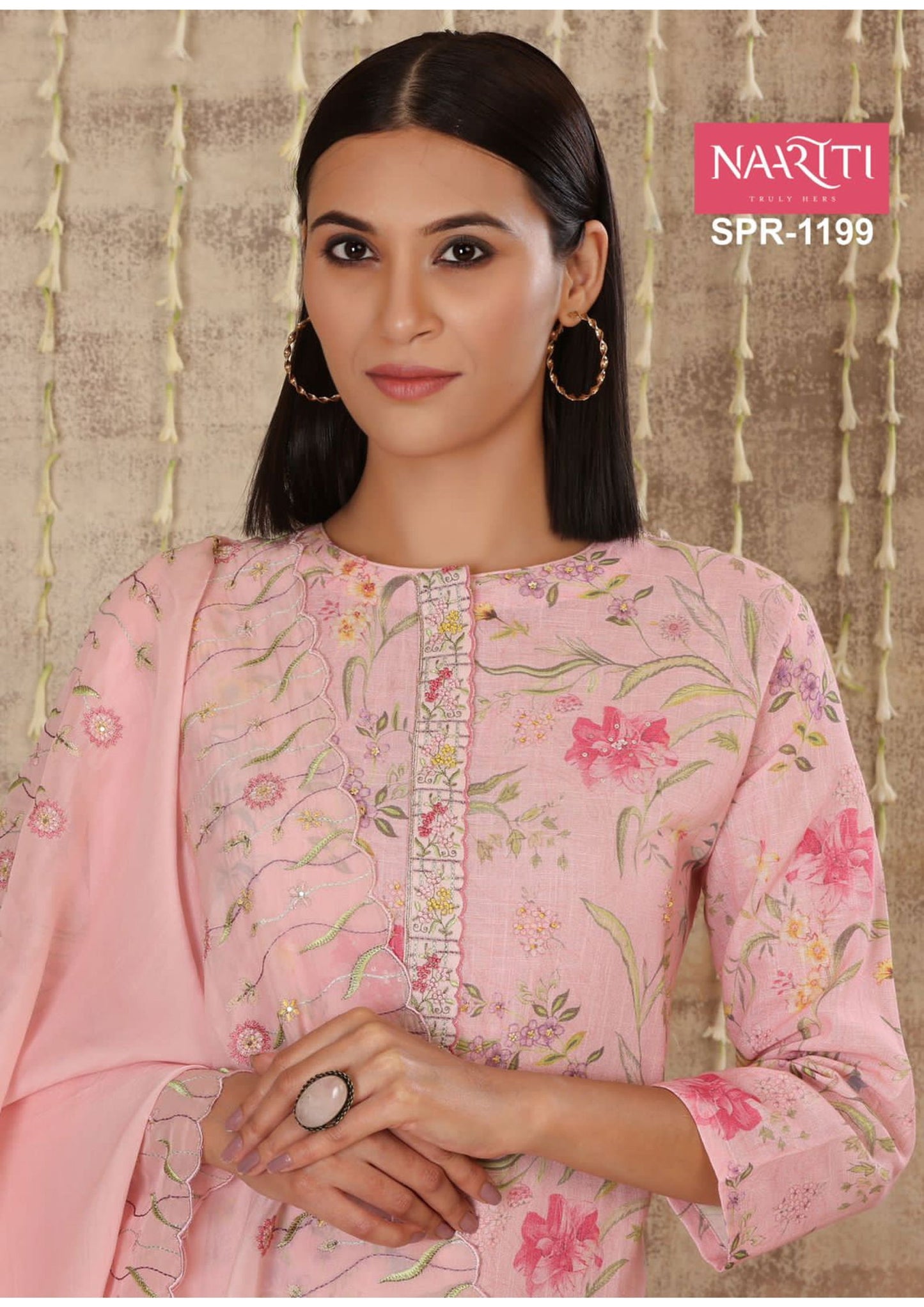 Naariti Qaraah Unstitched Cotton 3Pcs - Jotey