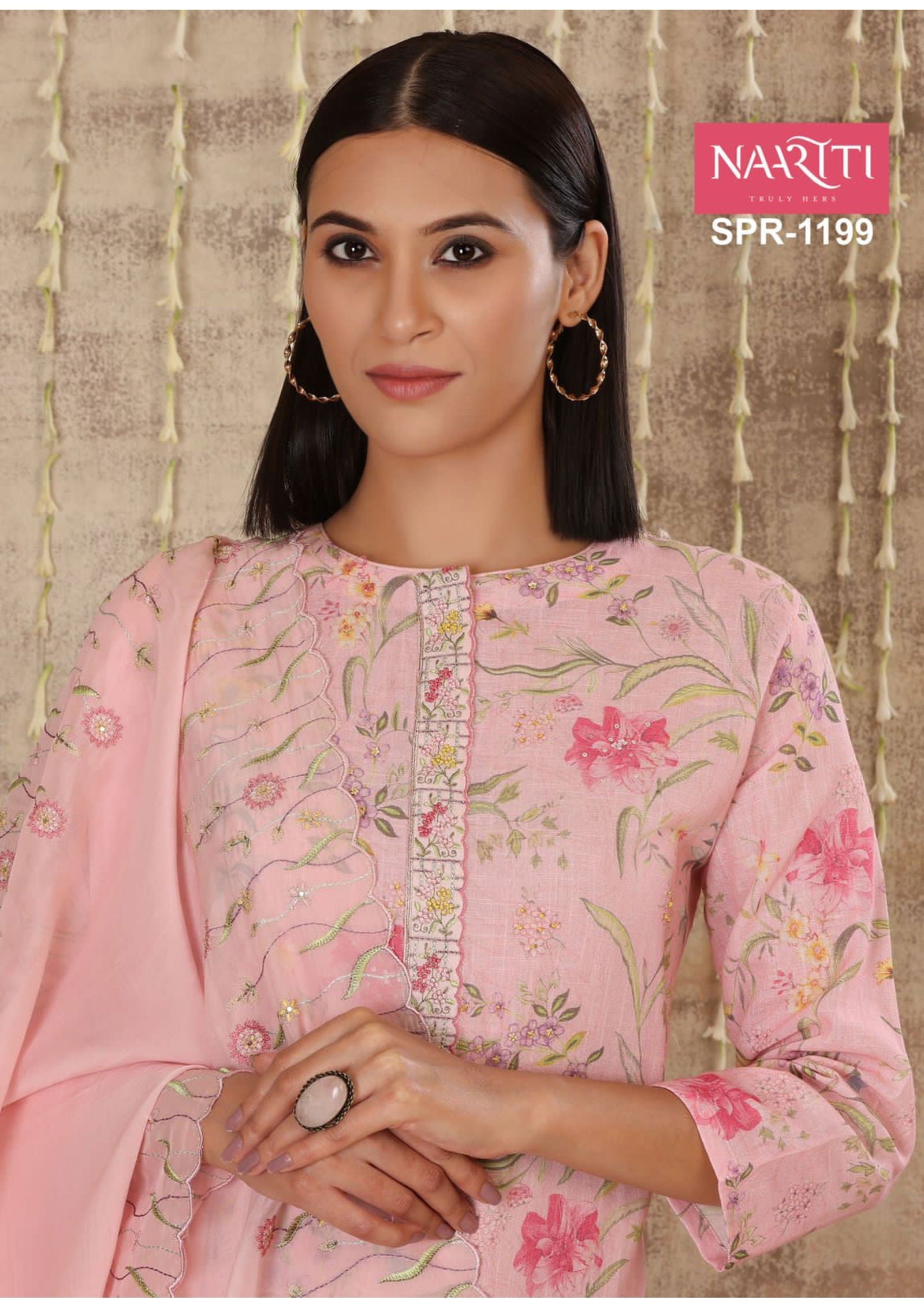 Naariti Qaraah Unstitched Cotton 3Pcs - Jotey