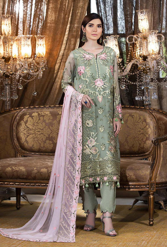 Nilima By Zebtan Luxury Semi Stitched 3pcs - Jotey