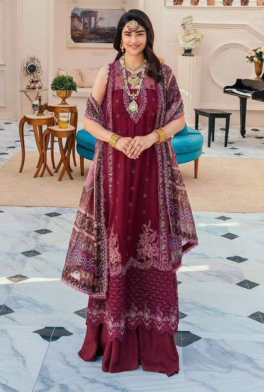 Noor By Sadia Chiffon Laserkari 3Pcs - Jotey