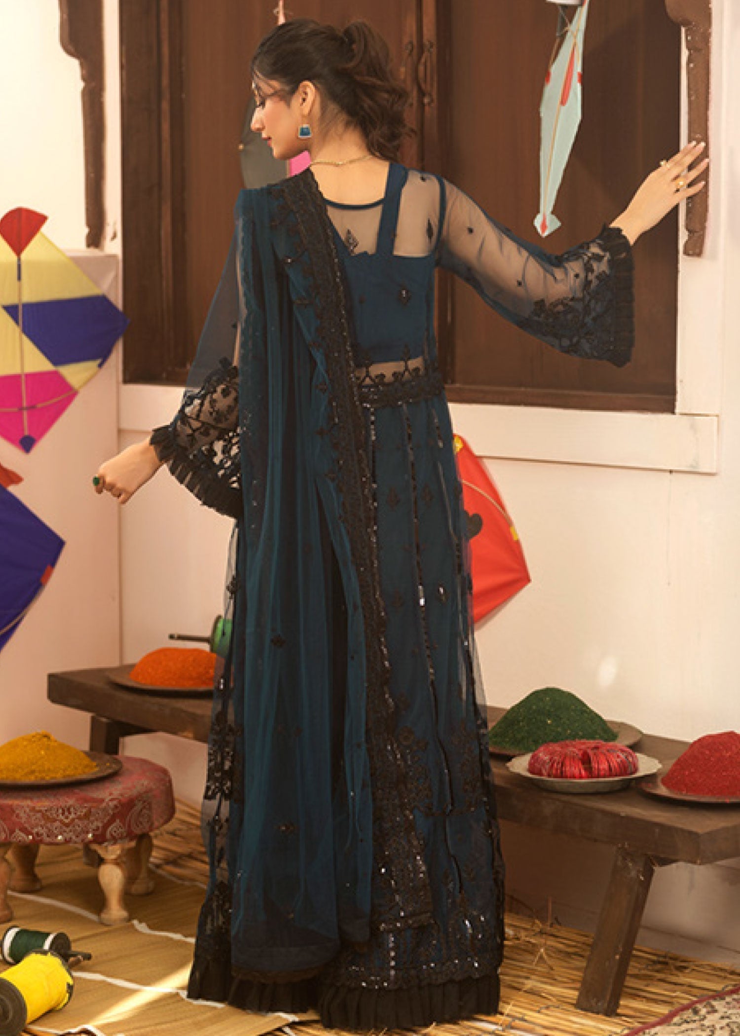 Noorma Kaamal Embroidered Luxury Chiffon Unstitched 3pcs - Jotey