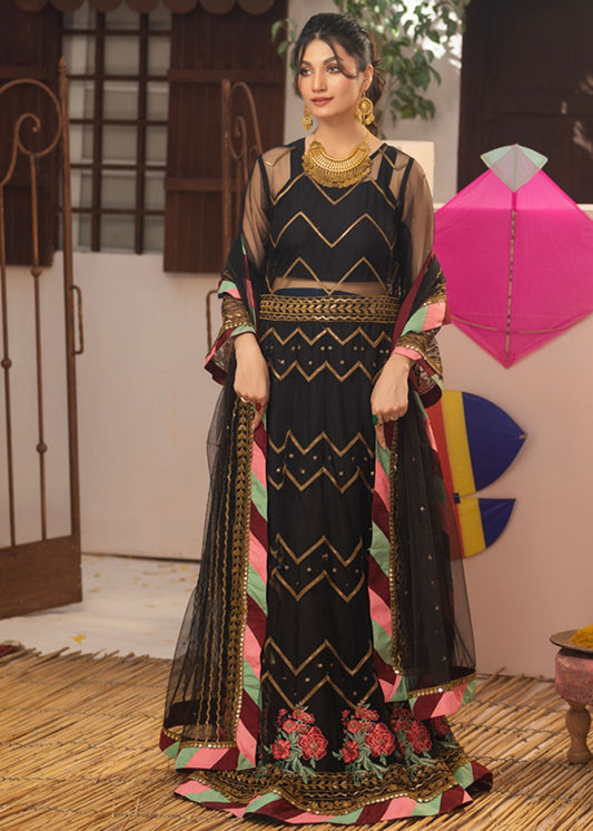Noorma Kaamal Embroidered Luxury Chiffon Unstitched 3pcs - Jotey