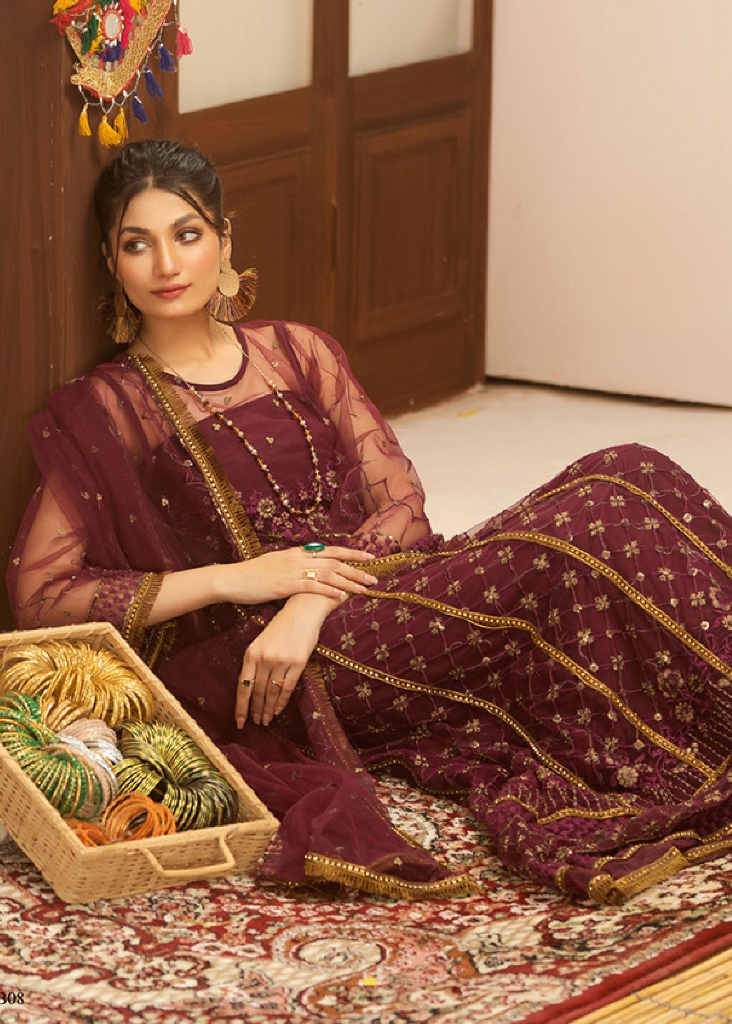 Noorma Kaamal Embroidered Luxury Chiffon Unstitched 3pcs - Jotey