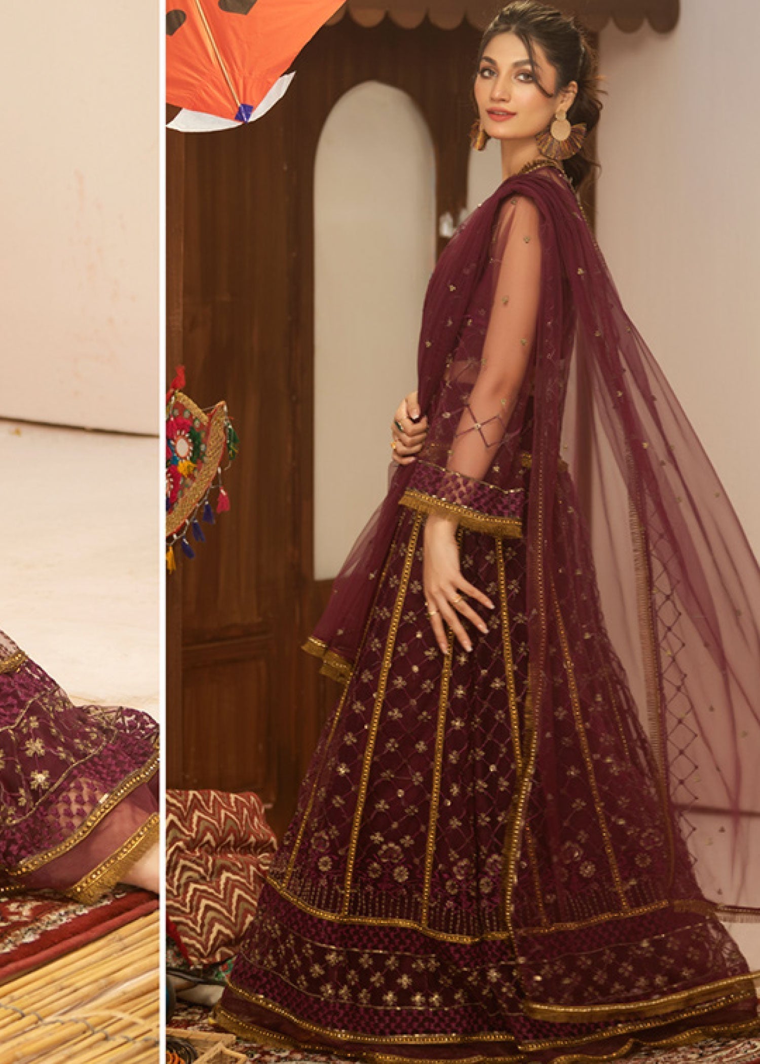 Noorma Kaamal Embroidered Luxury Chiffon Unstitched 3pcs - Jotey