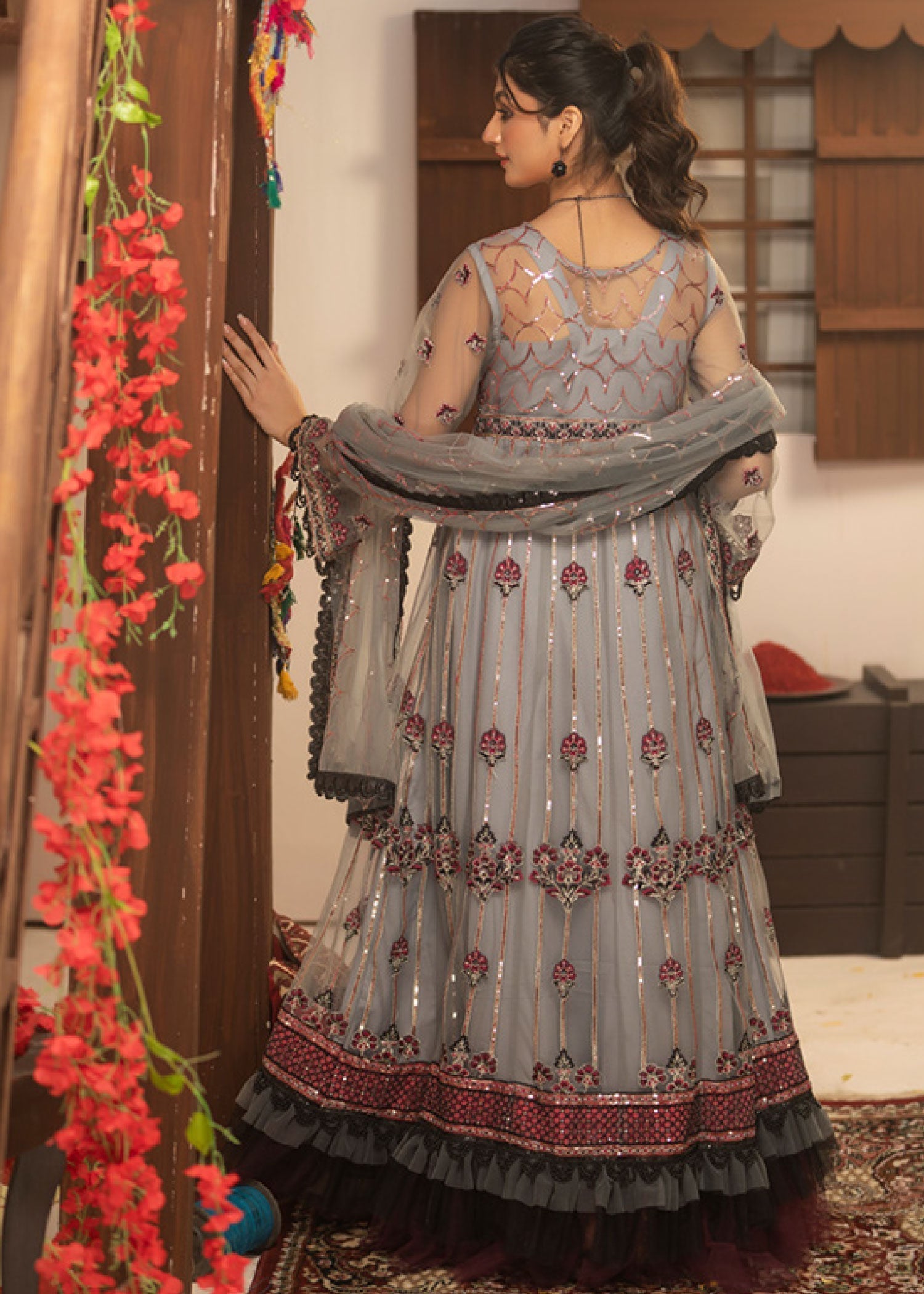 Noorma Kaamal Embroidered Luxury Chiffon Unstitched 3pcs - Jotey