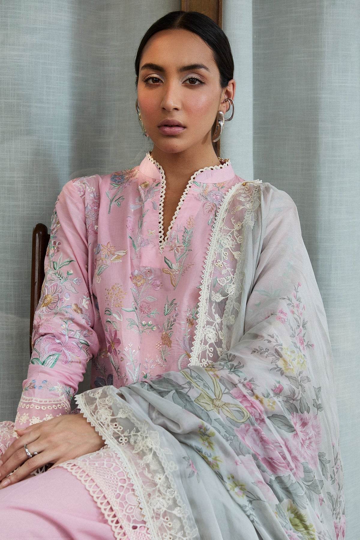 Zara Shahjahan Satori Embroidered Luxury Lawn Unstitched 3pcs - Jotey