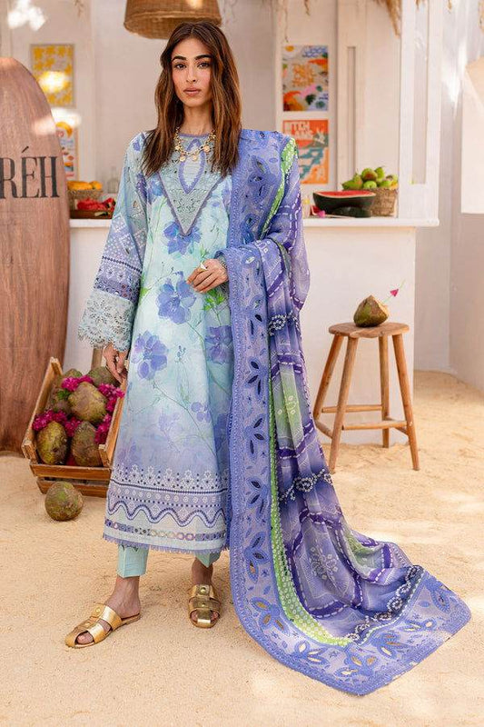 Nureh Gardenia Embroidered Lawn Unstitched 3pcs - Jotey