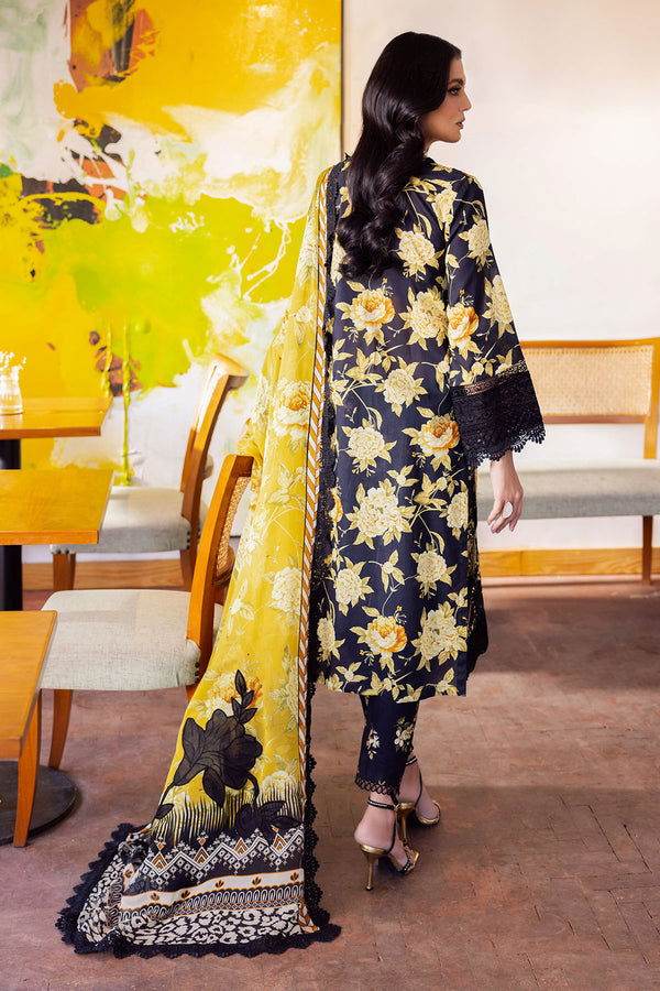Nureh Glam Girl Printed Chikankari Unstitched Lawn 3Pcs - Jotey