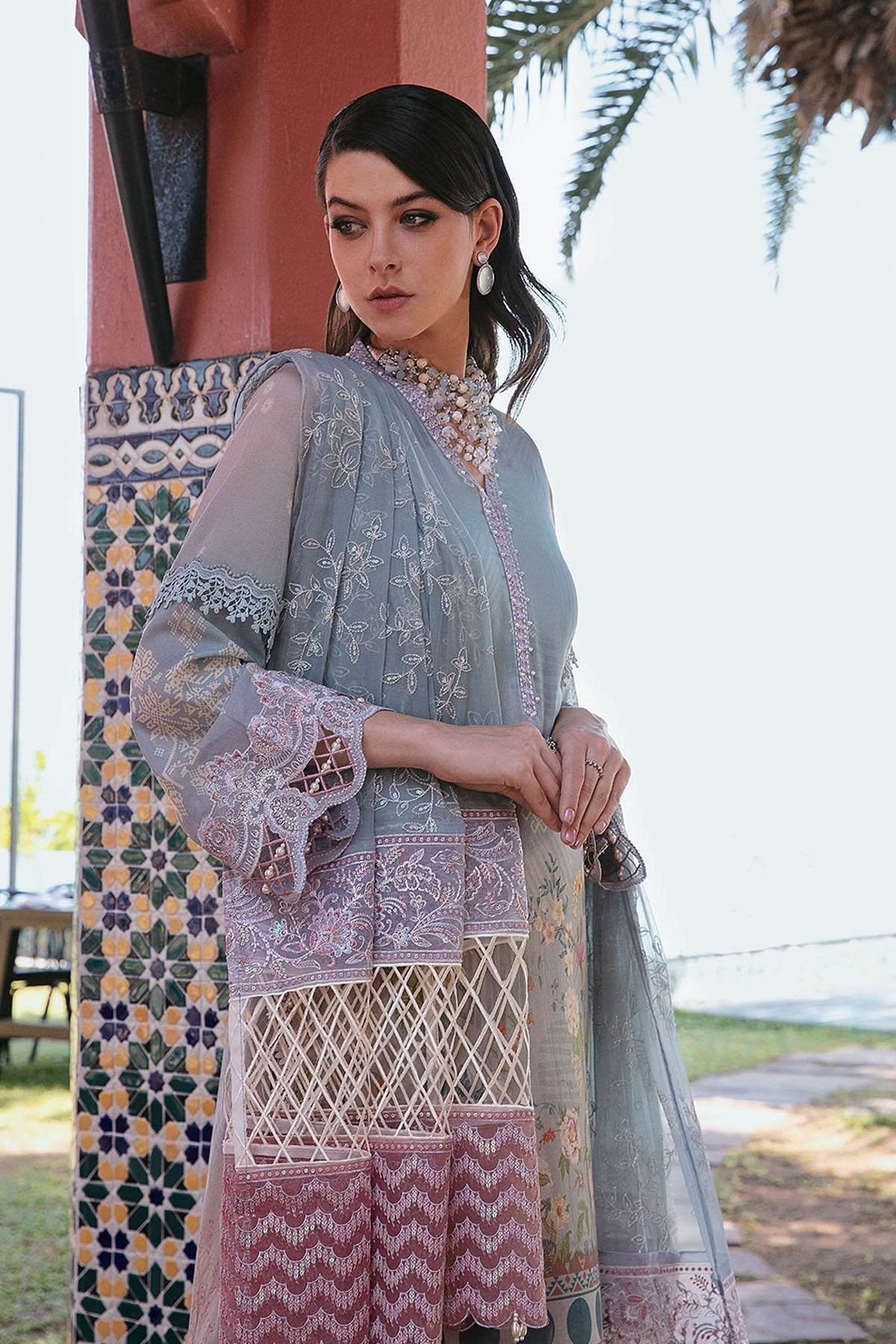 Nureh Maya Swiss Embroidered Lawn 3pcs - Jotey