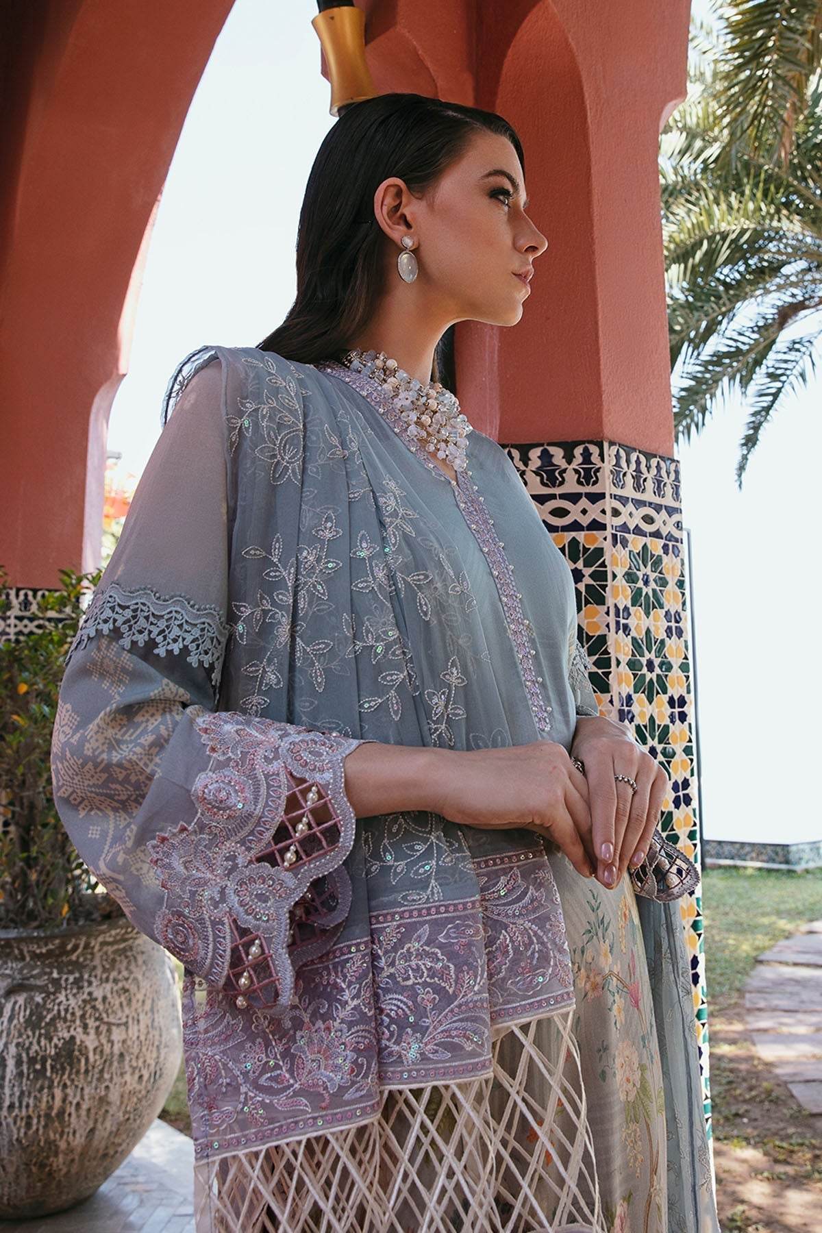 Nureh Maya Swiss Embroidered Lawn 3pcs - Jotey