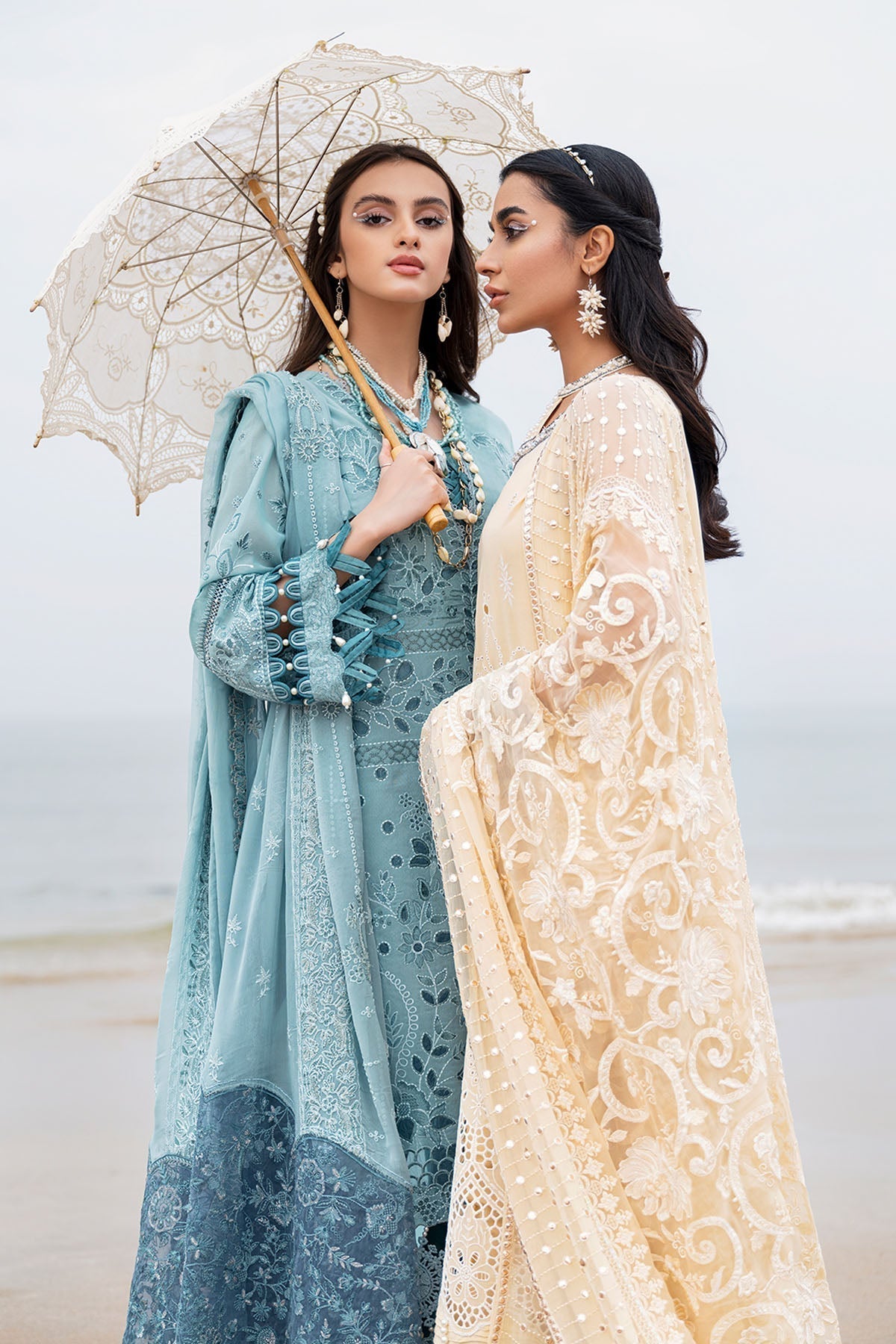 Nureh Tere Sang Embroidered Swiss Lawn 3Pcs - Jotey